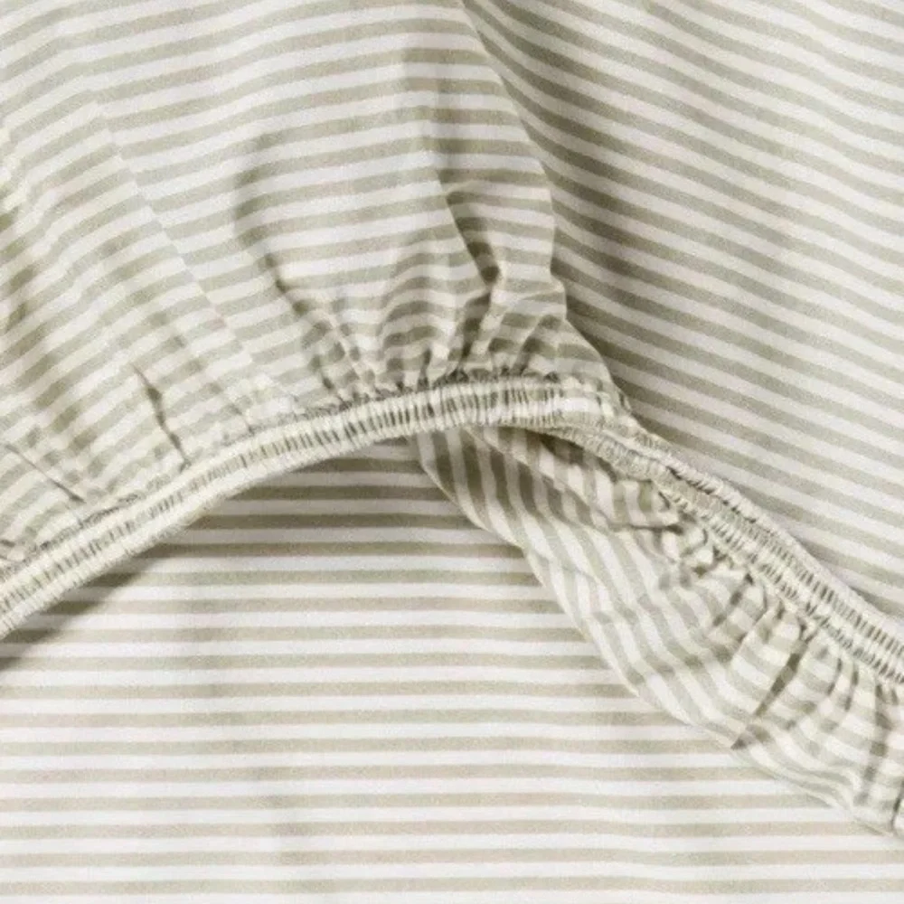 Twin/Twin XL 250 Thread Count 3 Pc. Organic Sheet Set Green Stripe ~ Threshold